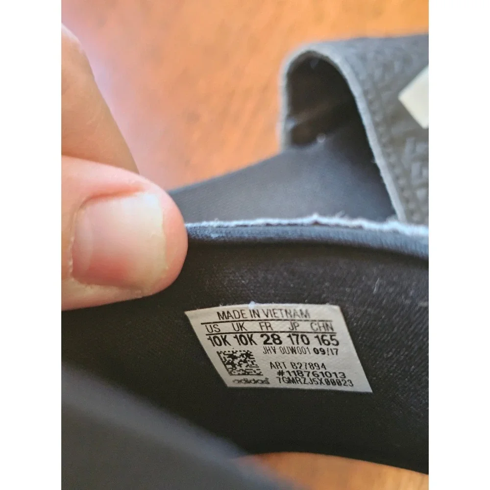 Adidas Kids Adilette Shower Slides Black White B27894 youth toddler Size 10
